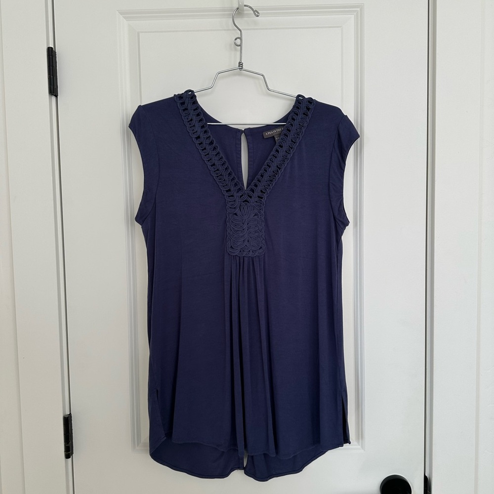 A Pea in the Pod Purple Embellished Blouse - Picture 2 of 10